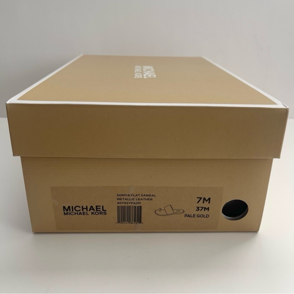 Michael Kors Metallic Gold and Brown Slides size 7 - Picture 6 of 6